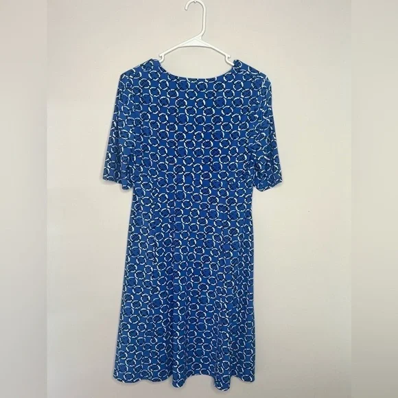 Chaps Royal Blue Sleeved Dress Size Medium - Picture 2 of 5